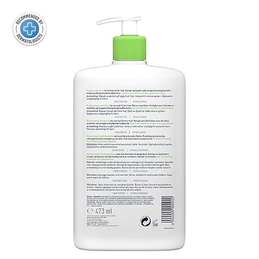 CeraVe Hydrating Cleanser For Normal To Dry Skin (473ml) - Non-Foaming Face Wash with Hyaluronic Acid And Ceramides | Non-Comedogenic, Non-Irritating And Fragrance-Free Cleanser - Image 2