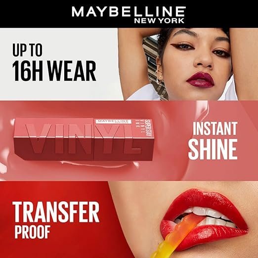 Maybelline High-Glossy New York Superstay Vinyl Ink Liquid Lipstick Lippy Instant Shine & Transfer Proof. Last Up To 16Hr, Enriched With Vitamin E & Aloe | 4.2Ml - Image 4