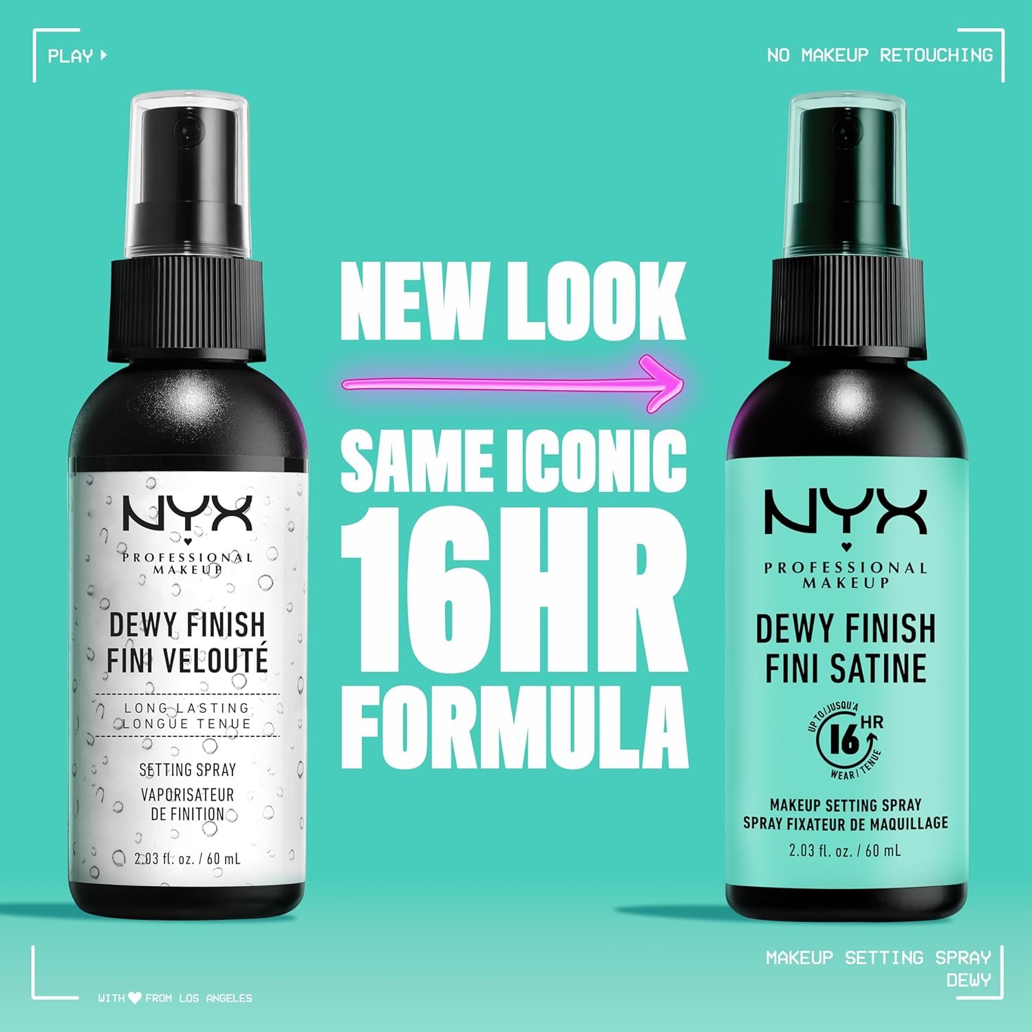 Nyx Professional Makeup Long Lasting Makeup Setting Spray, Dewy Finish, 60ml - Image 3