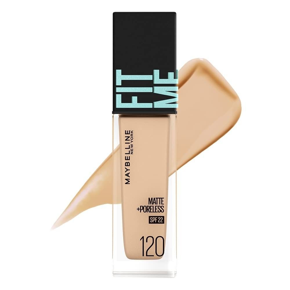 Maybelline New York Liquid Foundation, Matte Finish, With SPF, Absorbs Oil, Fit Me Matte + Poreless, 220 Natural Beige, 30ml
